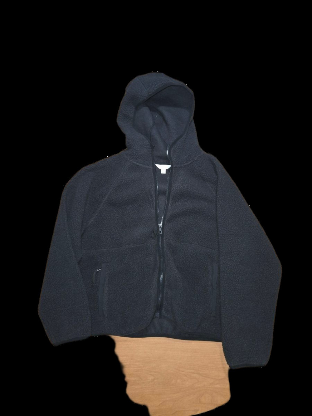 White Pullover Fleece Hoodie Size L (12-14)